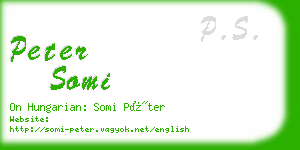 peter somi business card